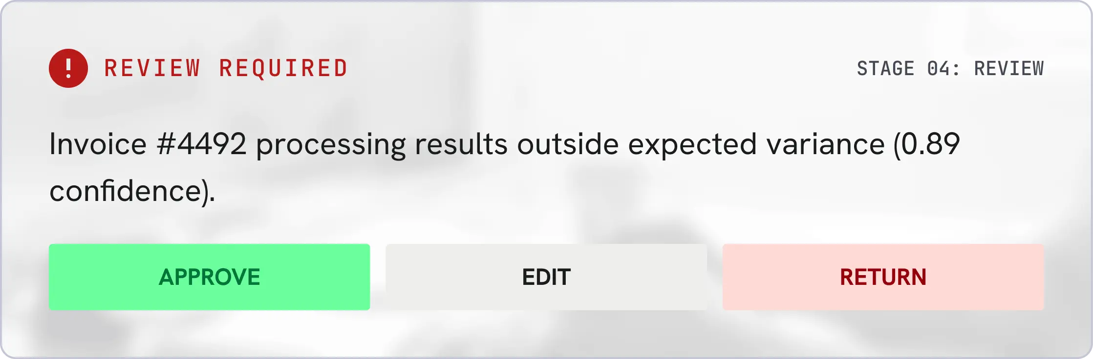 Review Required Card